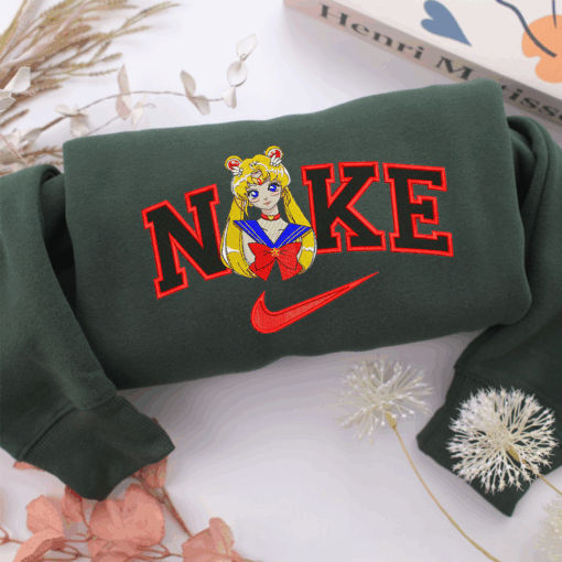 Nike Sailor Moon Half Nike Embroidered Sweatshirt, Nike Movie Inspired, Best Gifts Idea For Him Her - Image 3