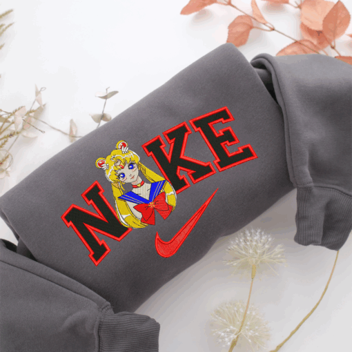 Nike Sailor Moon Half Nike Embroidered Sweatshirt, Nike Movie Inspired, Best Gifts Idea For Him Her - Image 4
