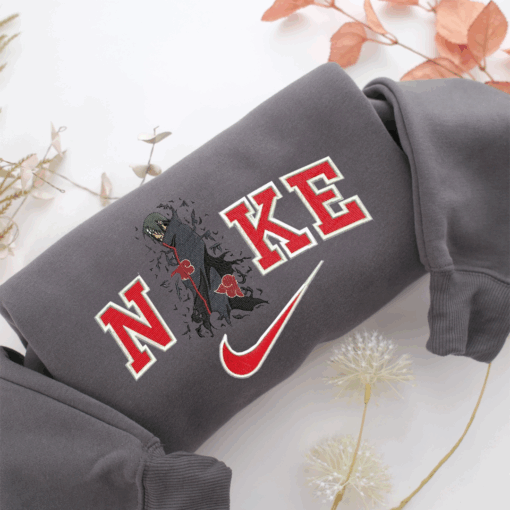 Nike Sasuke Akatsuki Nike Embroidered Sweatshirt, Nike Movie Inspired, Best Gifts Idea For Him Her - Image 5