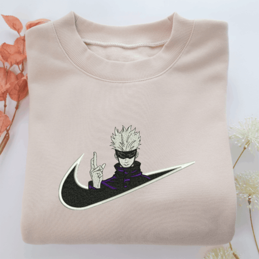 Nike Satoru Gojo Nike Embroidered Sweatshirt, Nike Movie Inspired, Best Gifts Idea For Him Her