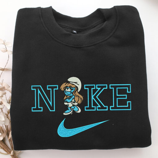 Nike Smurfette Embroidery, Disneyland Embroidered Sweatshirt, Movie Disney Inspired, Best Gifts Idea For Him Her - Image 5