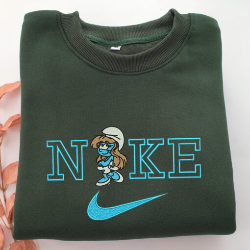 Nike Smurfette Embroidery, Disneyland Embroidered Sweatshirt, Movie Disney Inspired, Best Gifts Idea For Him Her - Image 3