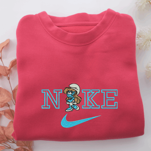 Nike Smurfette Nike Embroidered Sweatshirt, Nike Movie Inspired, Best Gifts Idea For Him Her - Image 5