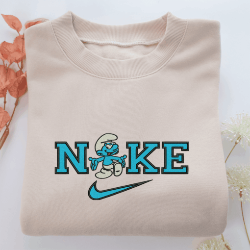Nike Smurfs Nike Embroidered Sweatshirt, Nike Movie Inspired, Best Gifts Idea For Him Her