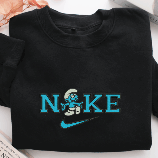 Nike Smurfs Nike Embroidered Sweatshirt, Nike Movie Inspired, Best Gifts Idea For Him Her - Image 2