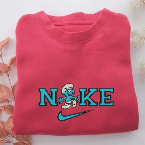 Nike Smurfs Nike Embroidered Sweatshirt, Nike Movie Inspired, Best Gifts Idea For Him Her - Image 5