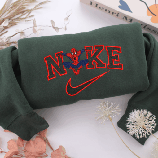 Nike Spider Man v4 Nike Embroidered Sweatshirt, Nike Movie Inspired, Best Gifts Idea For Him Her - Image 3