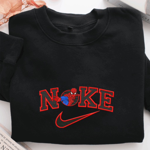 Nike Spider Man v5 Nike Embroidered Sweatshirt, Nike Movie Inspired, Best Gifts Idea For Him Her - Image 4