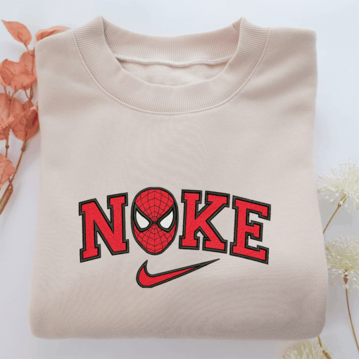 Nike Spiderman Face Nike Embroidered Sweatshirt, Nike Movie Inspired, Best Gifts Idea For Him Her