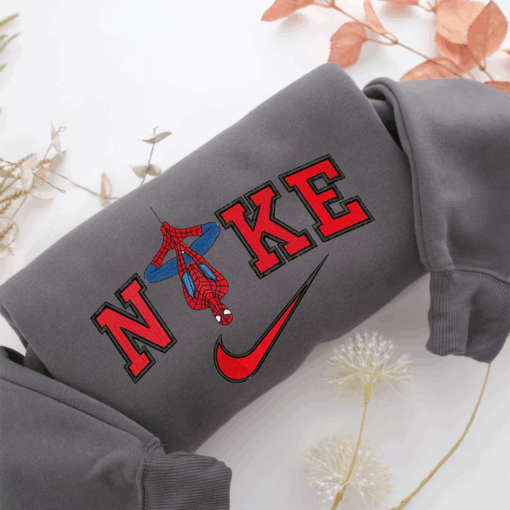 Nike Spiderman v2 Nike Embroidered Sweatshirt, Nike Movie Inspired, Best Gifts Idea For Him Her  - 6 Size_s - Image 4
