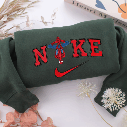 Nike Spiderman v2 Nike Embroidered Sweatshirt, Nike Movie Inspired, Best Gifts Idea For Him Her  - 6 Size_s - Image 3