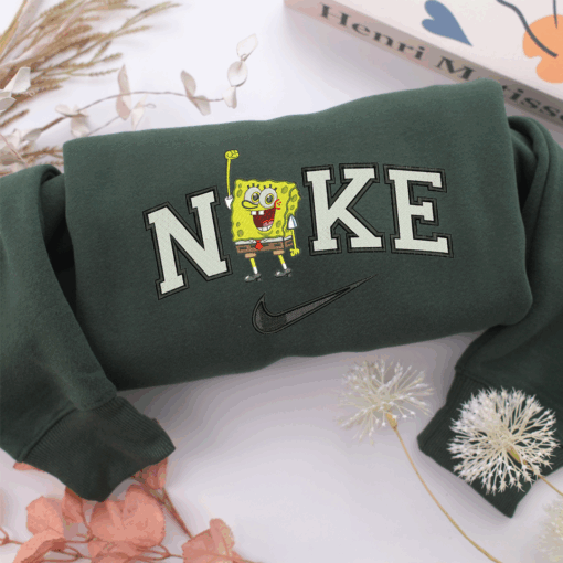 Nike SpongeBob Nike Embroidered Sweatshirt, Nike Movie Inspired, Best Gifts Idea For Him Her - Image 3