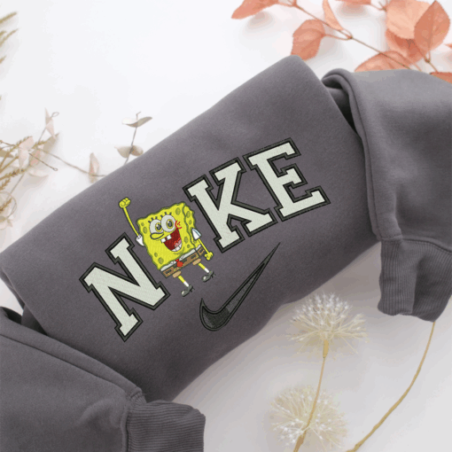 Nike SpongeBob Nike Embroidered Sweatshirt, Nike Movie Inspired, Best Gifts Idea For Him Her - Image 4