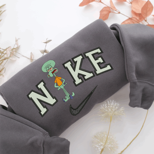Nike Squidward Nike Embroidered Sweatshirt, Nike Movie Inspired, Best Gifts Idea For Him Her - Image 4