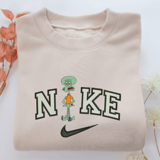 Nike Squidward Nike Embroidered Sweatshirt, Nike Movie Inspired, Best Gifts Idea For Him Her