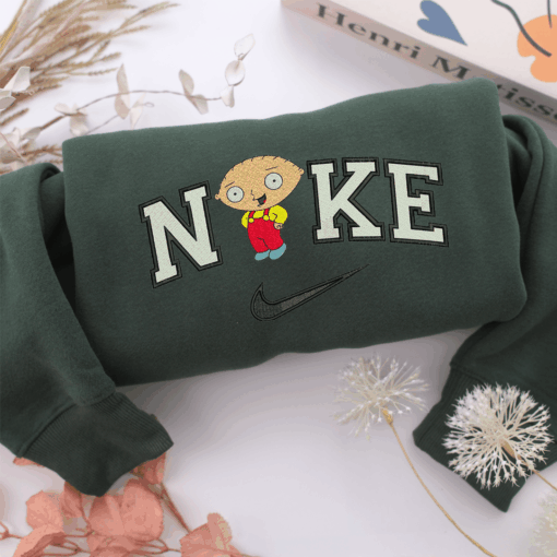 Nike Stewie Griffin Nike Embroidered Sweatshirt, Nike Movie Inspired, Best Gifts Idea For Him Her - Image 3