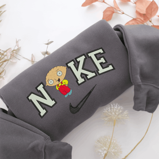 Nike Stewie Griffin Nike Embroidered Sweatshirt, Nike Movie Inspired, Best Gifts Idea For Him Her - Image 4