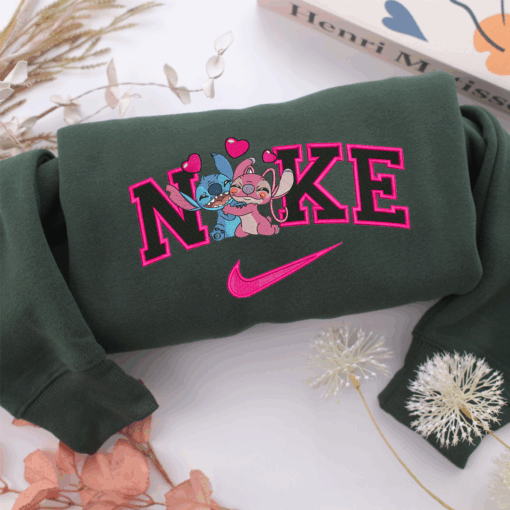 Nike Stitch & Angel Nike Embroidered Sweatshirt, Nike Movie Inspired, Best Gifts Idea For Him Her - Image 3