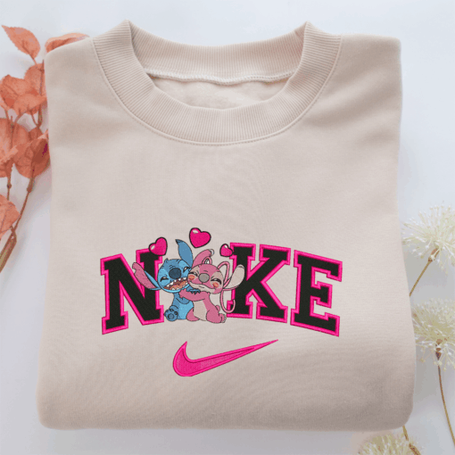 Nike Stitch & Angel Nike Embroidered Sweatshirt, Nike Movie Inspired, Best Gifts Idea For Him Her