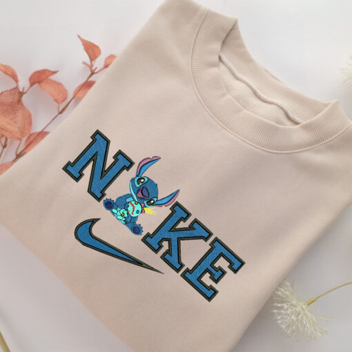 Nike Stitch v3 Embroidery, Disneyland Embroidered Sweatshirt, Movie Disney Inspired, Best Gifts Idea For Him Her