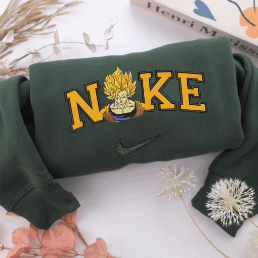 Nike Super Saiyan Goku v3 Nike Embroidered Sweatshirt, Nike Movie Inspired, Best Gifts Idea For Him Her - Image 3