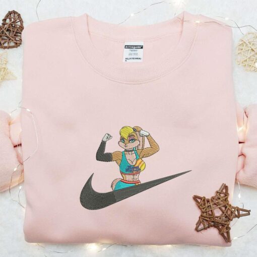 Nike Swoosh x Lola Bunny Muscle Embroidered Shirt Disney Looney Tunes Embroidered Hoodie Best Gift Ideas