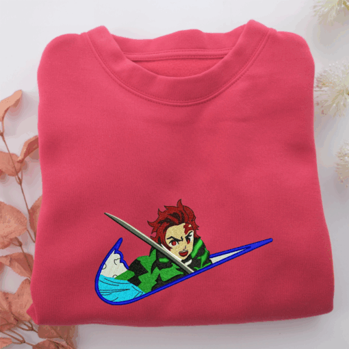 Nike Tanjiro Kamado Nike Embroidered Sweatshirt, Nike Movie Inspired, Best Gifts Idea For Him Her - Image 5
