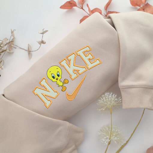 Nike Tweety Embroidery, Disneyland Embroidered Sweatshirt, Movie Disney Inspired, Best Gifts Idea For Him Her