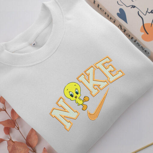 Nike Tweety Embroidery, Disneyland Embroidered Sweatshirt, Movie Disney Inspired, Best Gifts Idea For Him Her - Image 2