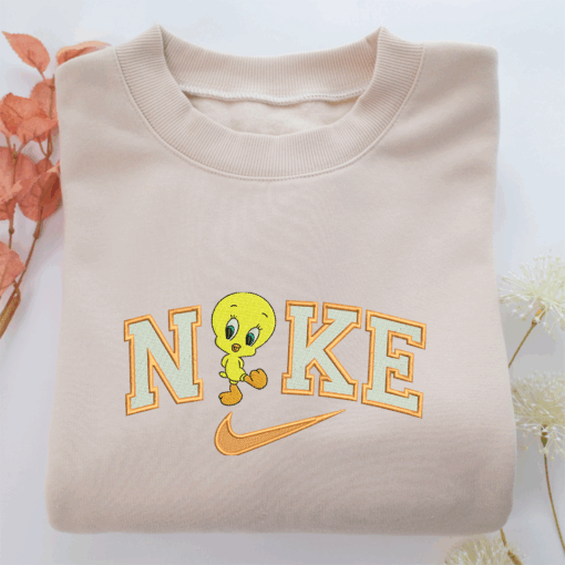 Nike Tweety Nike Embroidered Sweatshirt, Nike Movie Inspired, Best Gifts Idea For Him Her