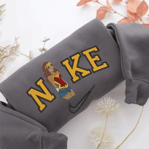 Nike Wonder Woman Cartoon Nike Embroidered Sweatshirt, Nike Movie Inspired, Best Gifts Idea For Him Her - Image 4