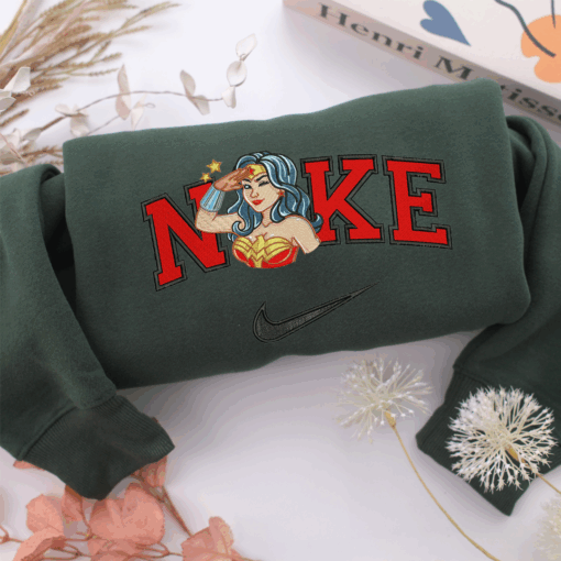 Nike Wonder Woman Nike Embroidered Sweatshirt, Nike Movie Inspired, Best Gifts Idea For Him Her - Image 3