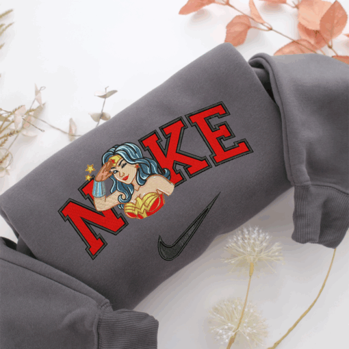 Nike Wonder Woman Nike Embroidered Sweatshirt, Nike Movie Inspired, Best Gifts Idea For Him Her - Image 4