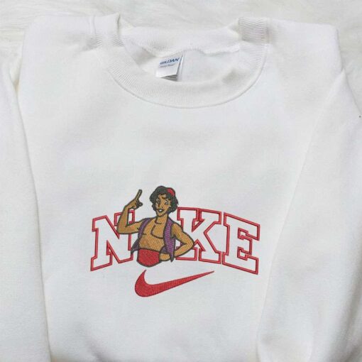 Nike x Aladdin Embroidered Sweatshirt Disney Embroidered T shirt Best Gifts for Family