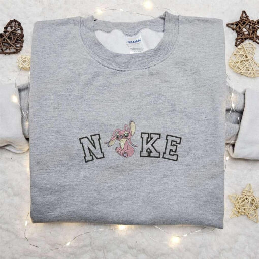 Nike x Angel Cartoon Embroidered Shirt Disney Characters Embroidered Shirt Nike Inspired Embroidered T shirt