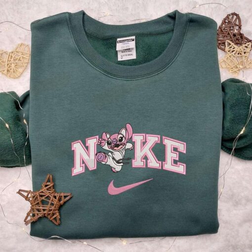Nike x Angel Karate Embroidered Shirt Lilo And Stitch Disney Embroidered Shirt Custom Nike Embroidered Shirt