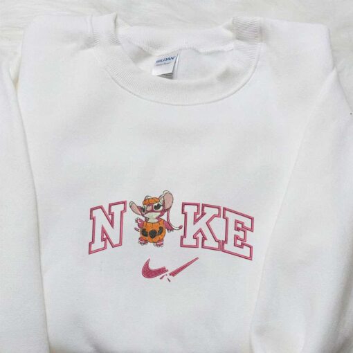 Nike x Angel Stitch Spooky Pumpkin Embroidered Sweatshirt Custom Nike Embroidered Hoodie Best Gifts for Family