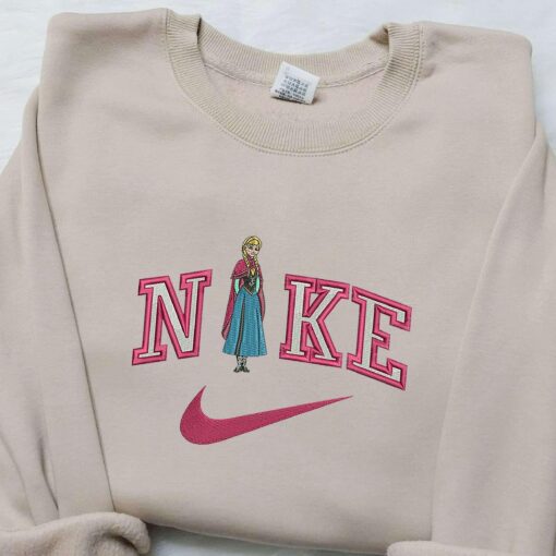 Nike x Anna Arendelle Embroidered Shirt Disneyland Family Shirts Nike Inspired Embroidered Hoodie