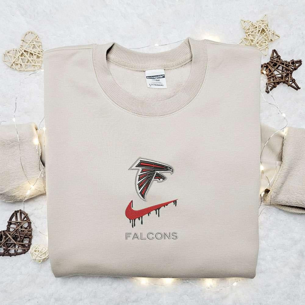 Nike x Atlanta Falcons Embroidered Shirt NFL Sports Embroidered Shirt Nike Inspired Embroidered T shirt