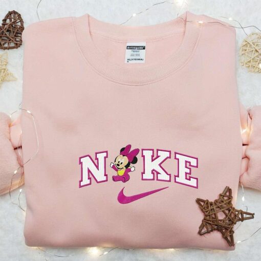 Nike x Baby Minnie Mouse Embroidered Sweatshirt Walt Disney Embroidered Shirt Best Gift Ideas
