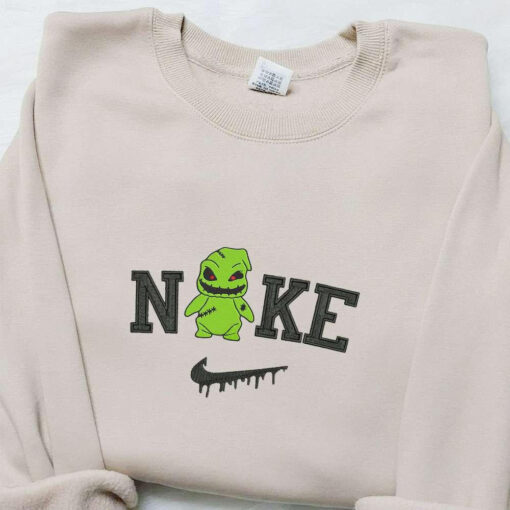 Nike x Baby Oogie Boogie Embroidered Hoodie The Nightmare Before Christmas Characters Embroidered Sweatshirt Nike Inspired Embroidered T shirt
