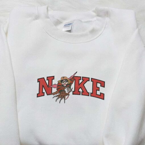 Nike x Bad Bunny Freddy Krueger Embroidered Shirt Spooky Embroidered Shirt Best Gifts for Halloween Lovers