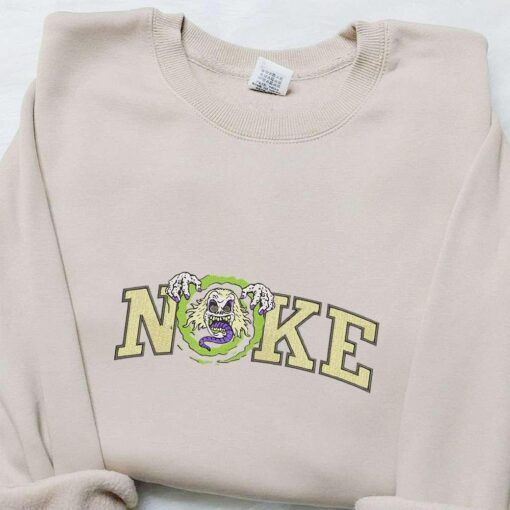 Nike x Beetlejuice Embroidered Sweatshirt Horror Movie Halloween Embroidered Shirt Best Halloween Gift Ideas