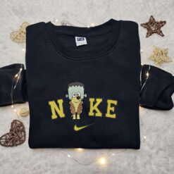 Nike x Bluey Dog Embroidered Hoodie Nike Inspired Embroidered Sweatshirt Cool Halloween Embroidered Shirt