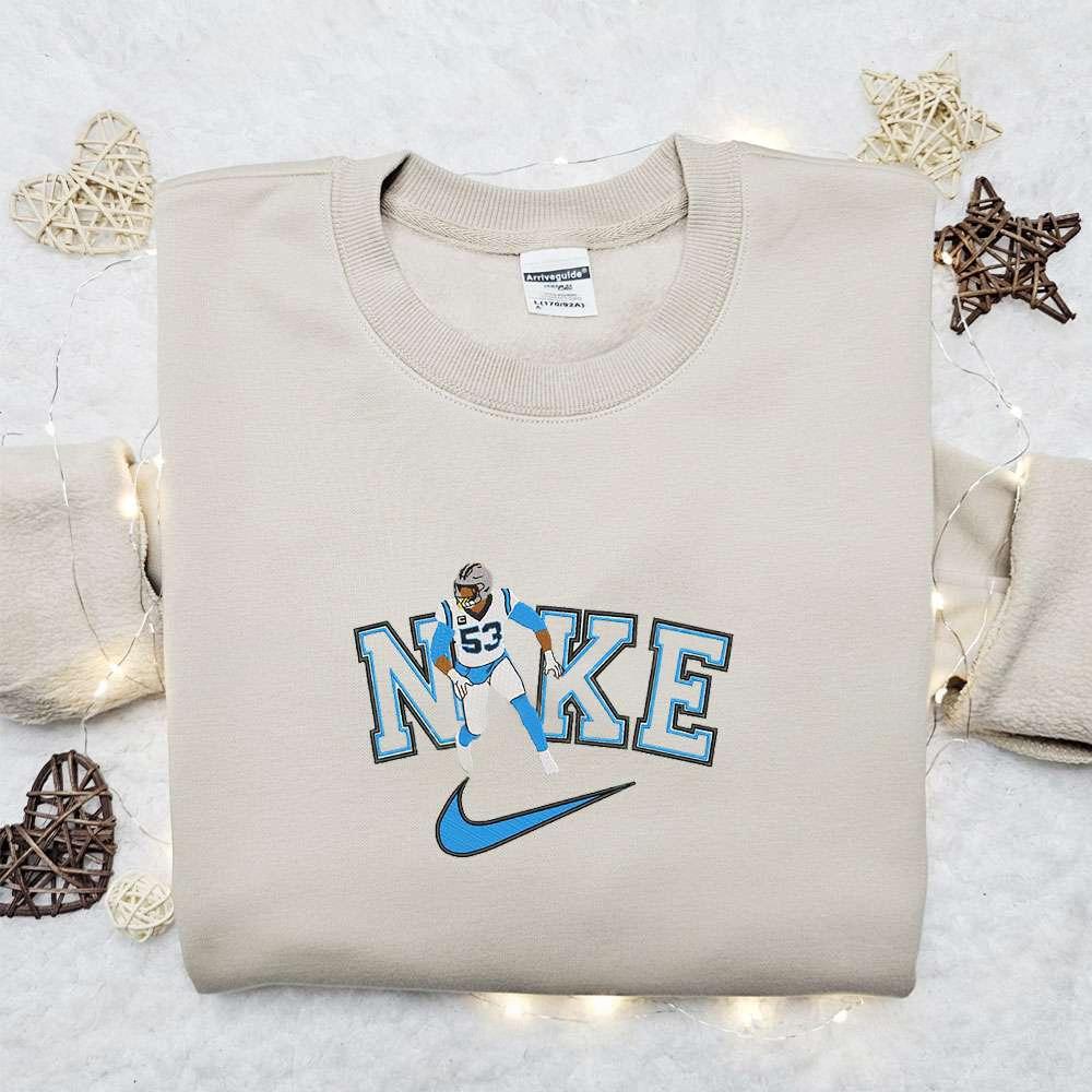 Nike x Brian Burns Embroidered Shirt Celebrity Embroidered Shirt NFL Sports Embroidered Shirt