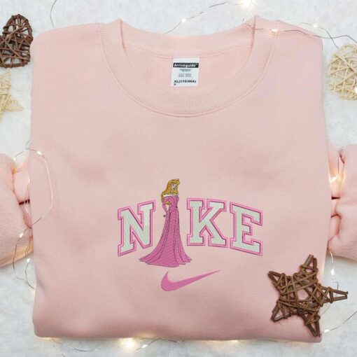 Nike x Briar Rose Cartoon Embroidered Shirt Disney Characters Embroidered Hoodie Custom Nike Embroidered T shirt