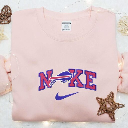 Nike x Buffalo Bills Embroidered Sweatshirt Sports Embroidered Sweatshirt Custom Nike Embroidered Sweatshirt