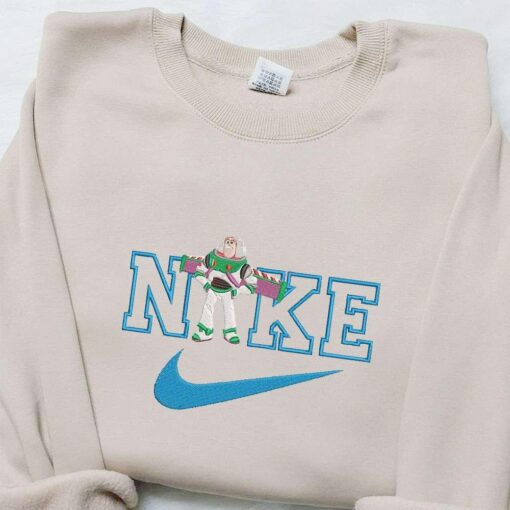 Nike x Buzz Lightyear Cartoon Embroidered Sweatshirt Disney Characters Embroidered Shirt Best Gift Ideas for Family