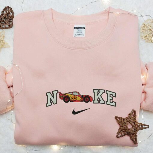 Nike x Cars Lightning McQueen 95 Pixar Cars Embroidered Inspired Movie Shirt, Best Gift For Family