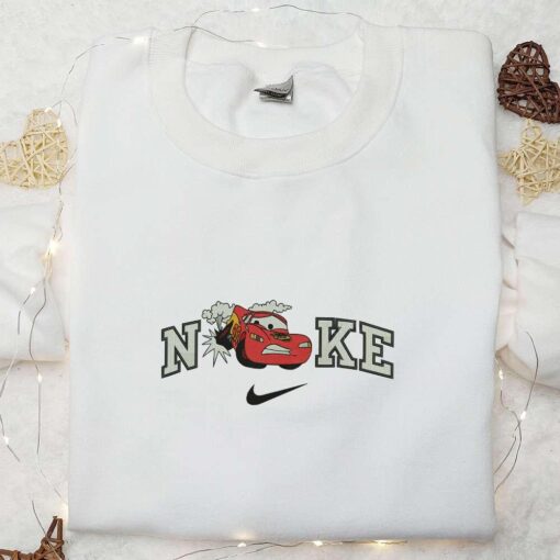 Nike x Cars Lightning McQueen Embroidered Shirt Disney Cars Inspired Movie Shirt, Best Gift For Family